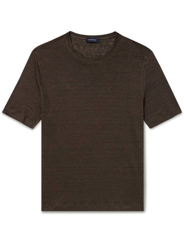 Photo: THOM SWEENEY - Knitted Linen T-Shirt - Green