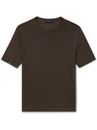 THOM SWEENEY - Knitted Linen T-Shirt - Green