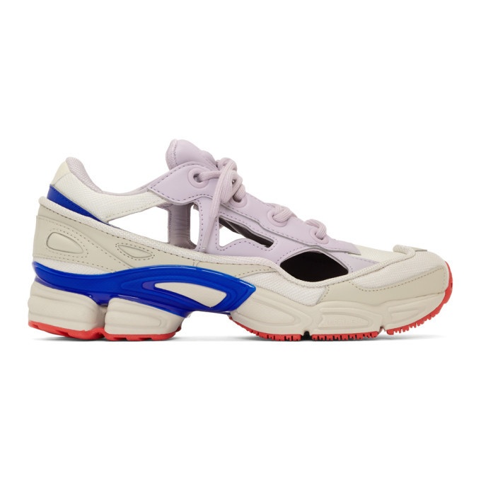 Photo: Raf Simons White and Purple adidas Originals Edition RS Replicant Ozweego Sneakers