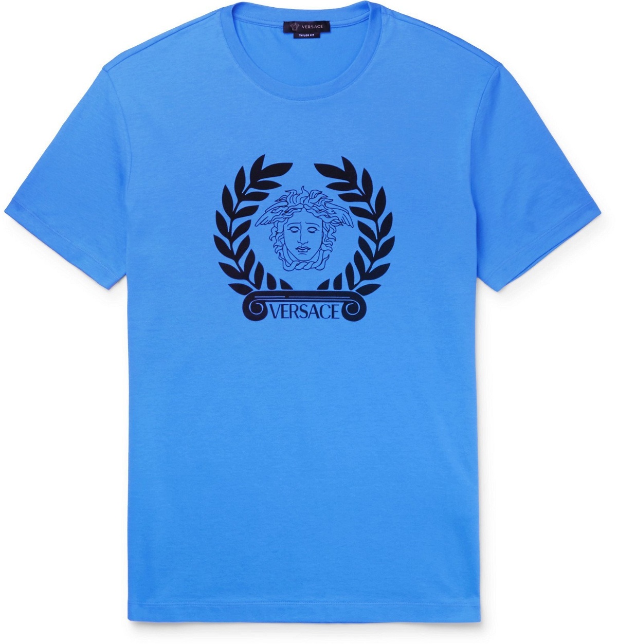 gå ind struktur Moske Versace - Printed Cotton-Jersey T-Shirt - Blue Versace