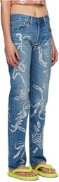 Collina Strada Blue Levi's Edition Rhinestone Jeans