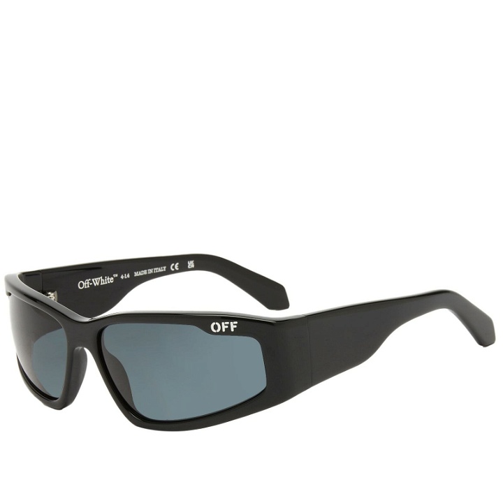 Photo: Off-White Sunglasses Men's Off-White Kimball Sunglasses in Black/Dark Grey 
