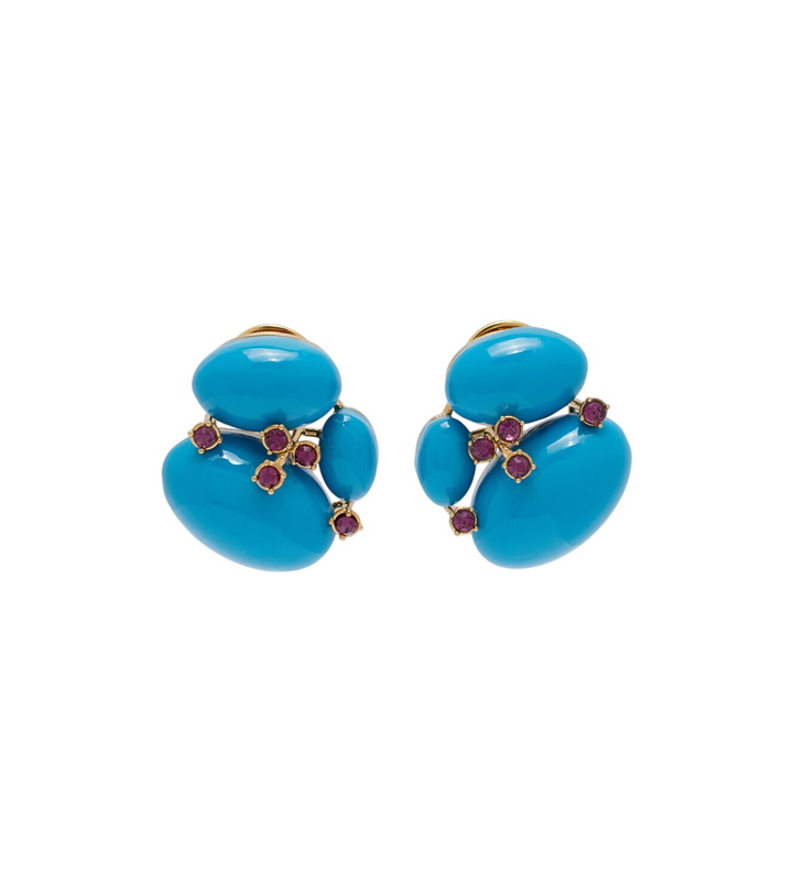 Photo: Oscar de la Renta Crystal-embellished earrings