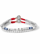 Roxanne Assoulin - Dad Set of Two Silver-Tone and Enamel Beaded Bracelets