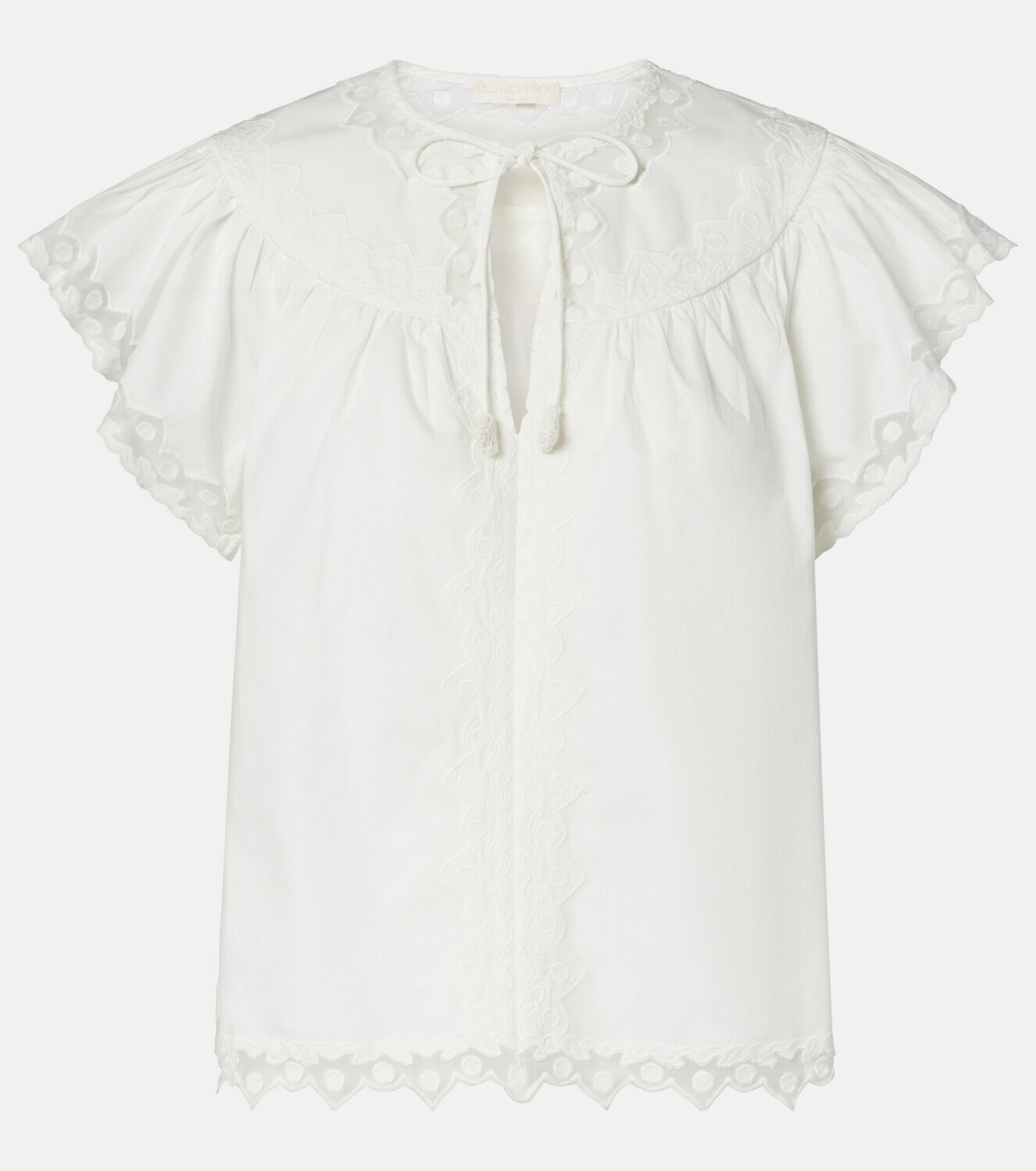 Ulla Johnson Effie embroidered cotton top