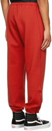 Needles Red Jersey Zipped Lounge Pants