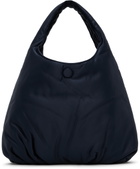 AMOMENTO Navy Silky Padded Bag