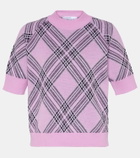 Giuseppe di Morabito Embellished checked wool top