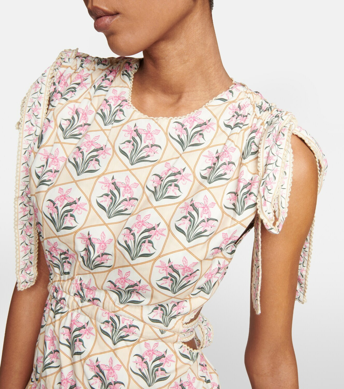 Agua by Agua Bendita Guaguancó floral cotton midi dress