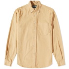 Gitman Vintage Men's Button Down Overdyed Oxford Shirt - END. Excl in Toast
