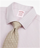 Brooks Brothers Men's Traditional Extra-Relaxed-Fit Dress Shirt, Non-Iron Check | Pink
