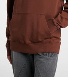 JW Anderson Printed embroidered cotton jersey hoodie