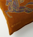 Etro - Exeter embroidered velvet cushion