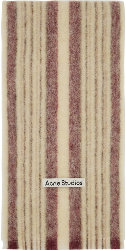 Photo: Acne Studios Beige Stripe Scarf