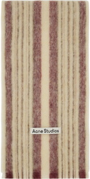 Acne Studios Beige Stripe Scarf