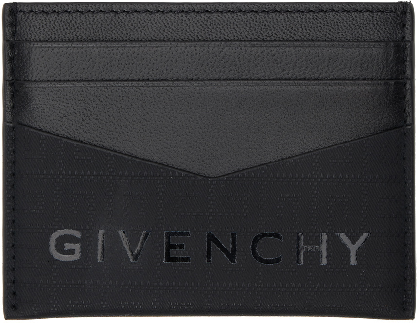 [Givenchy] Logo Card Holder - Black / ☆送料込☆ Givenchy 4G Logo Embossed Card Holder Black – voilà.id