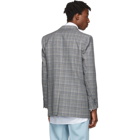 Givenchy Grey and Blue Check Jacket