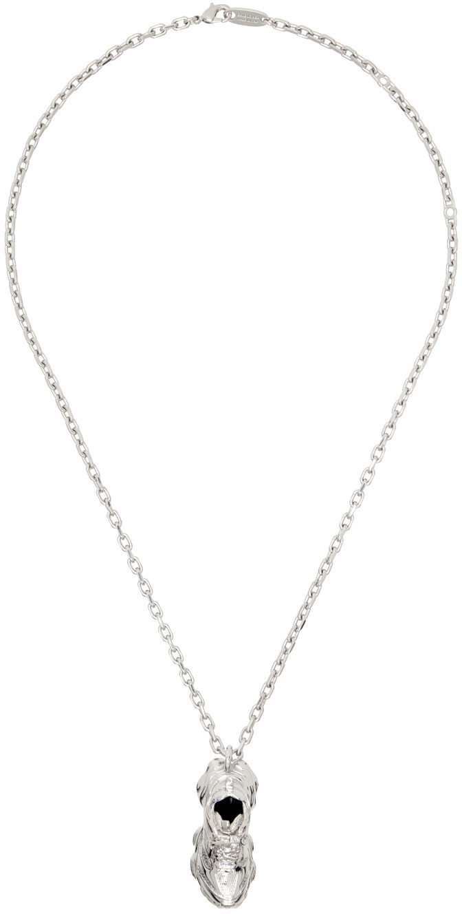 ネックレス・チョーカー BALENCIAGA Silver Necklace Balenciaga Silver Keyholder Thin Cargo Necklace Balenciaga