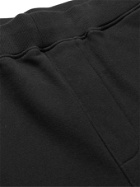 C.P. COMPANY - Slim-Fit Tapered Logo-Appliquéd Fleece-Back Cotton-Jersey Cargo Sweatpants - Black - S