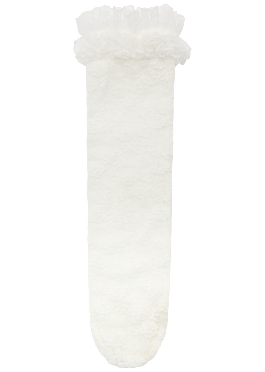 Self-portrait X Christopher Kane Ruffle-trimmed Lace Socks - White - One Size