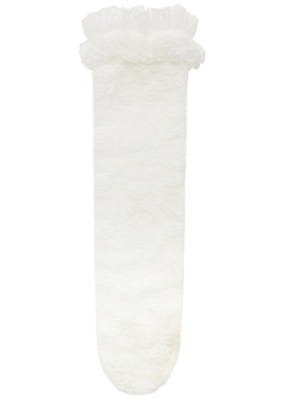 Photo: Self-portrait X Christopher Kane Ruffle-trimmed Lace Socks - White - One Size