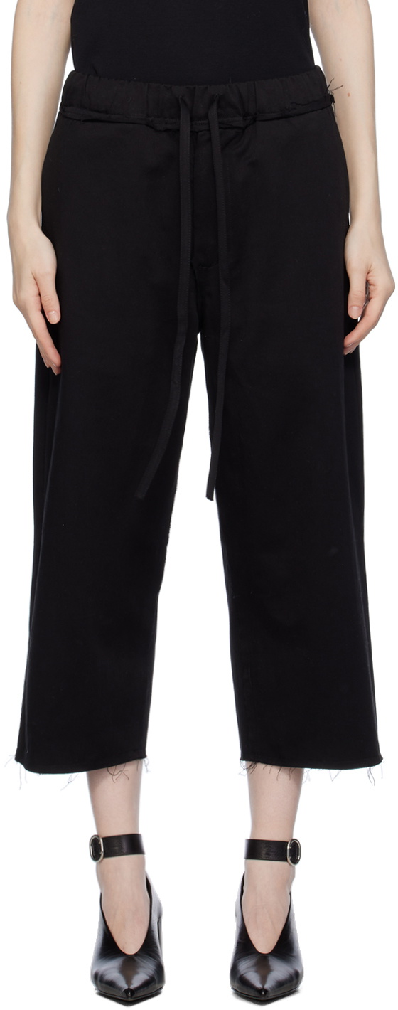 AIREI Black Drawstring Trousers