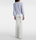 McQueen Lace-trimmed wool and cashmere sweater