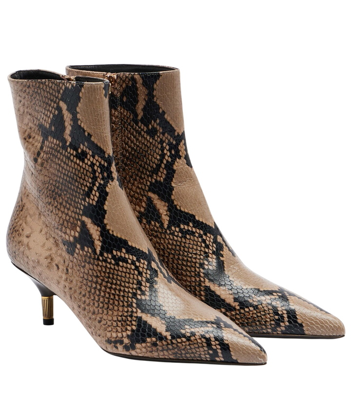 Photo: Khaite Bella snake-effect leather ankle boots