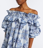 La DoubleJ Breakfast printed cotton poplin minidress