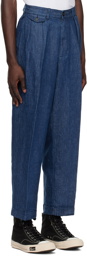 BEAMS PLUS Indigo 2 Pleats Trousers