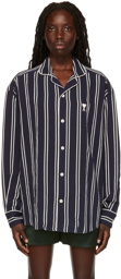 AMI Alexandre Mattiussi SSENSE Exclusive Navy Ami De Coeur Shirt