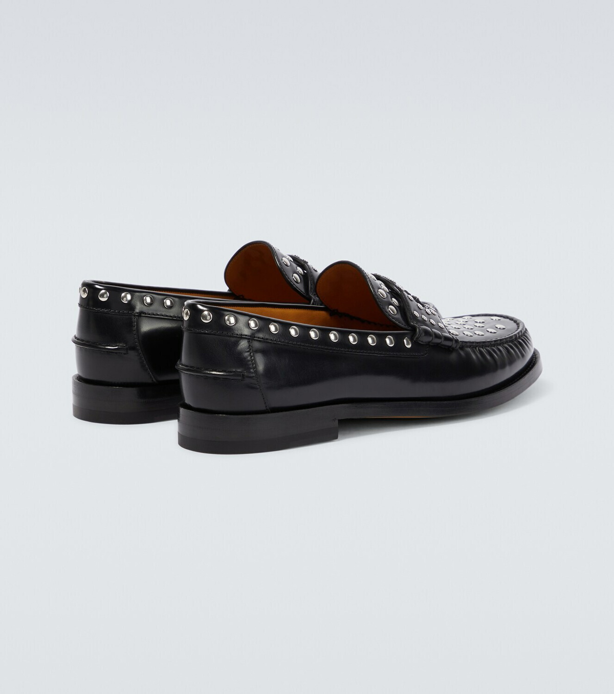Gucci Men’s Studded Interlocking G leather loafers Gucci Interlocking G Loafer with studs — CONSUMED main image 4