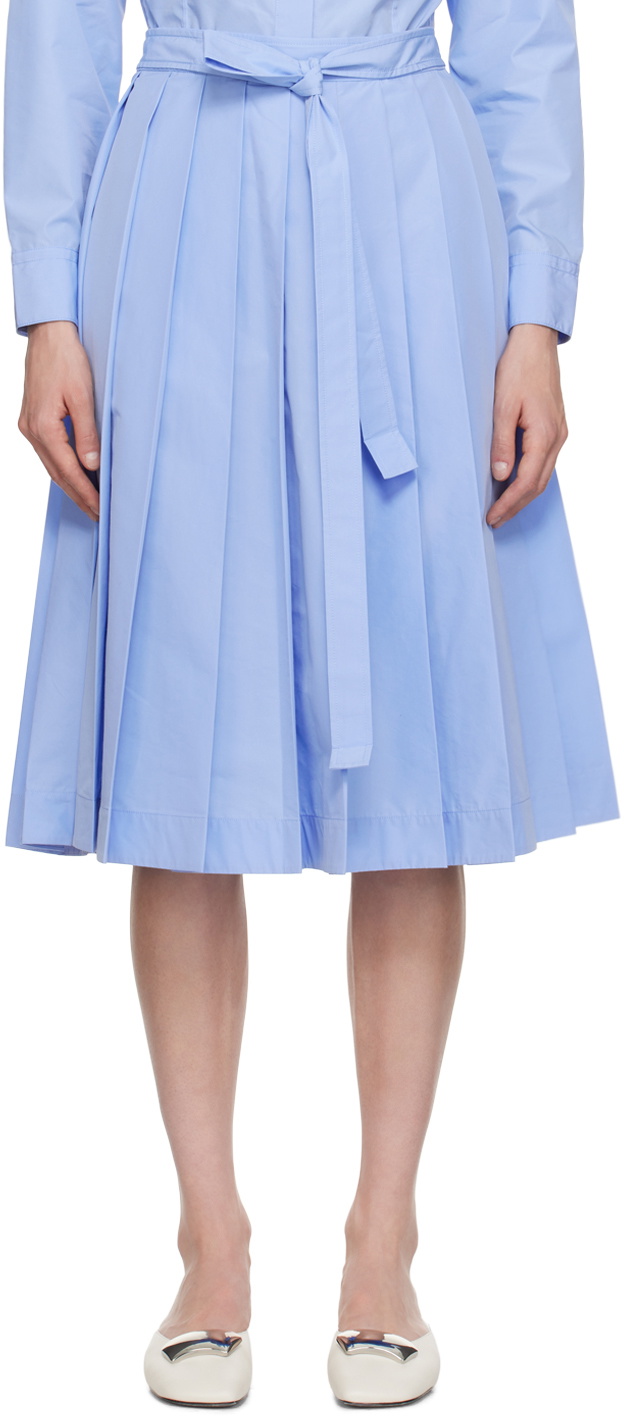 Photo: 3.1 Phillip Lim Blue Belted Midi Skirt
