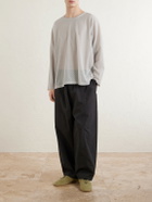 Needles - U-Neck Raschel Lace T-Shirt - Gray
