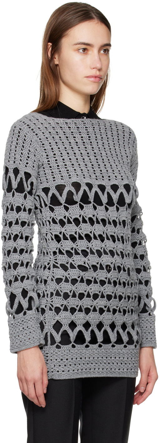Niccolo Pasqualetti Gray Gancio Sweater