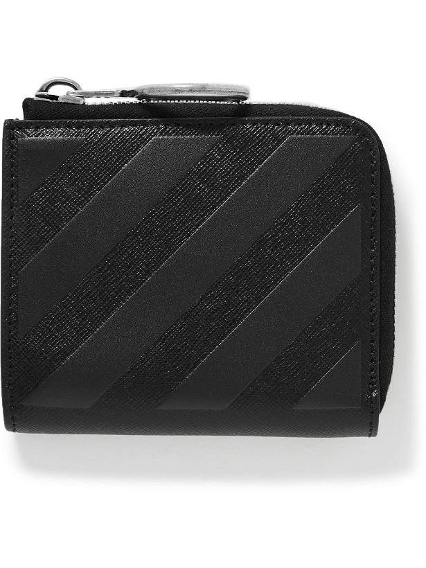 Photo: Off-White - Embossed Cross-Grain Leather Zip-Around Wallet
