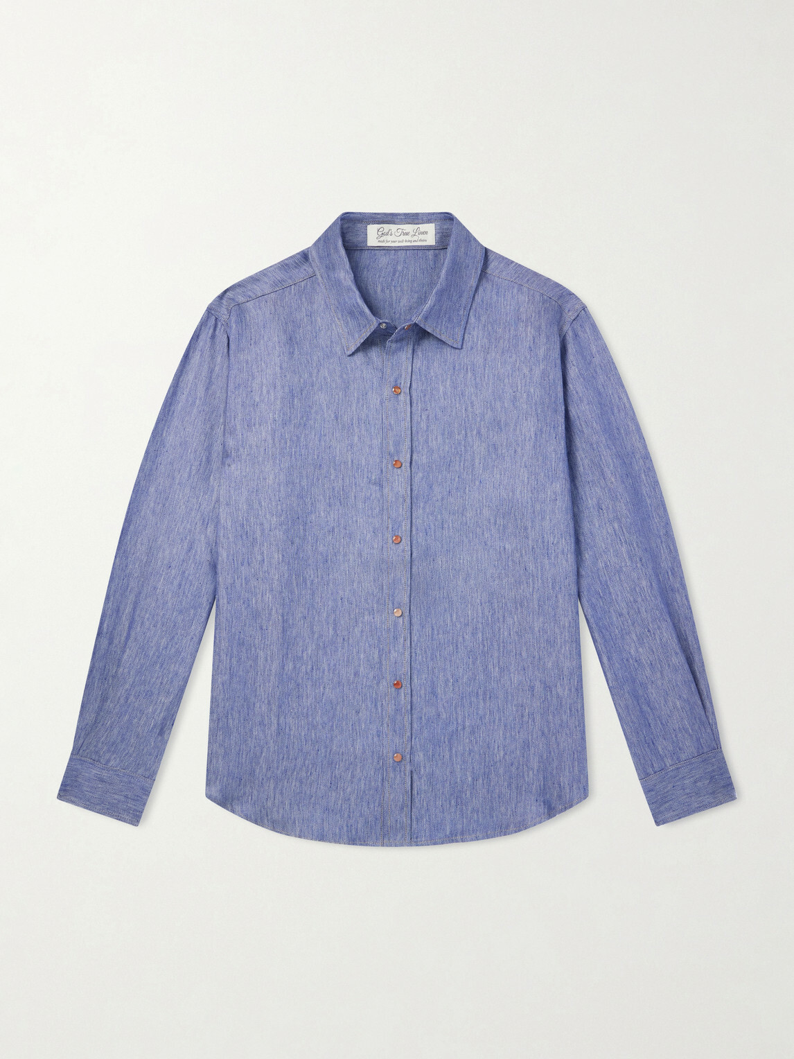 God's True Cashmere - Linen Shirt - Blue