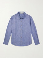 God's True Cashmere - Linen Shirt - Blue