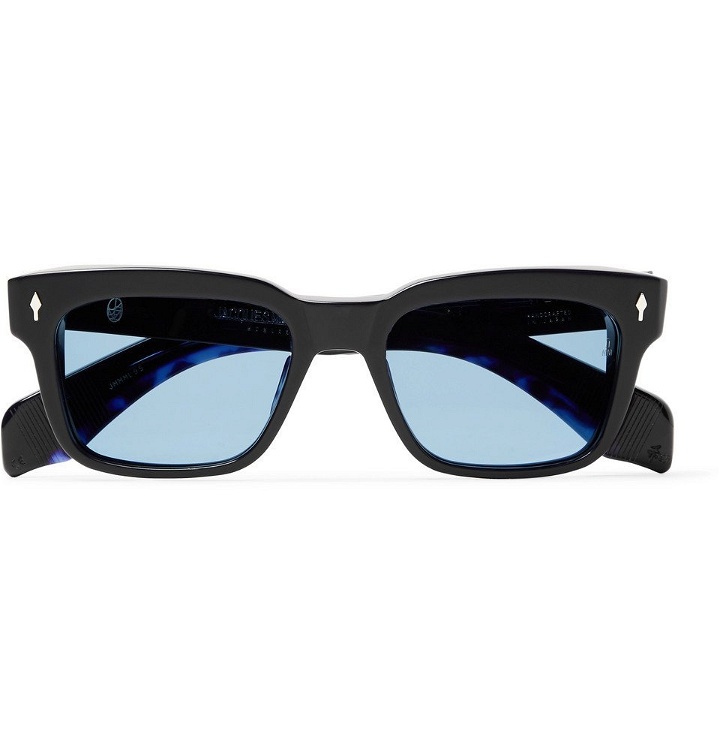 Photo: Jacques Marie Mage - Molino Square-Frame Acetate and Silver Sunglasses - Midnight blue