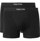 TOM FORD - Two-Pack Stretch-Cotton Boxer Briefs - Black