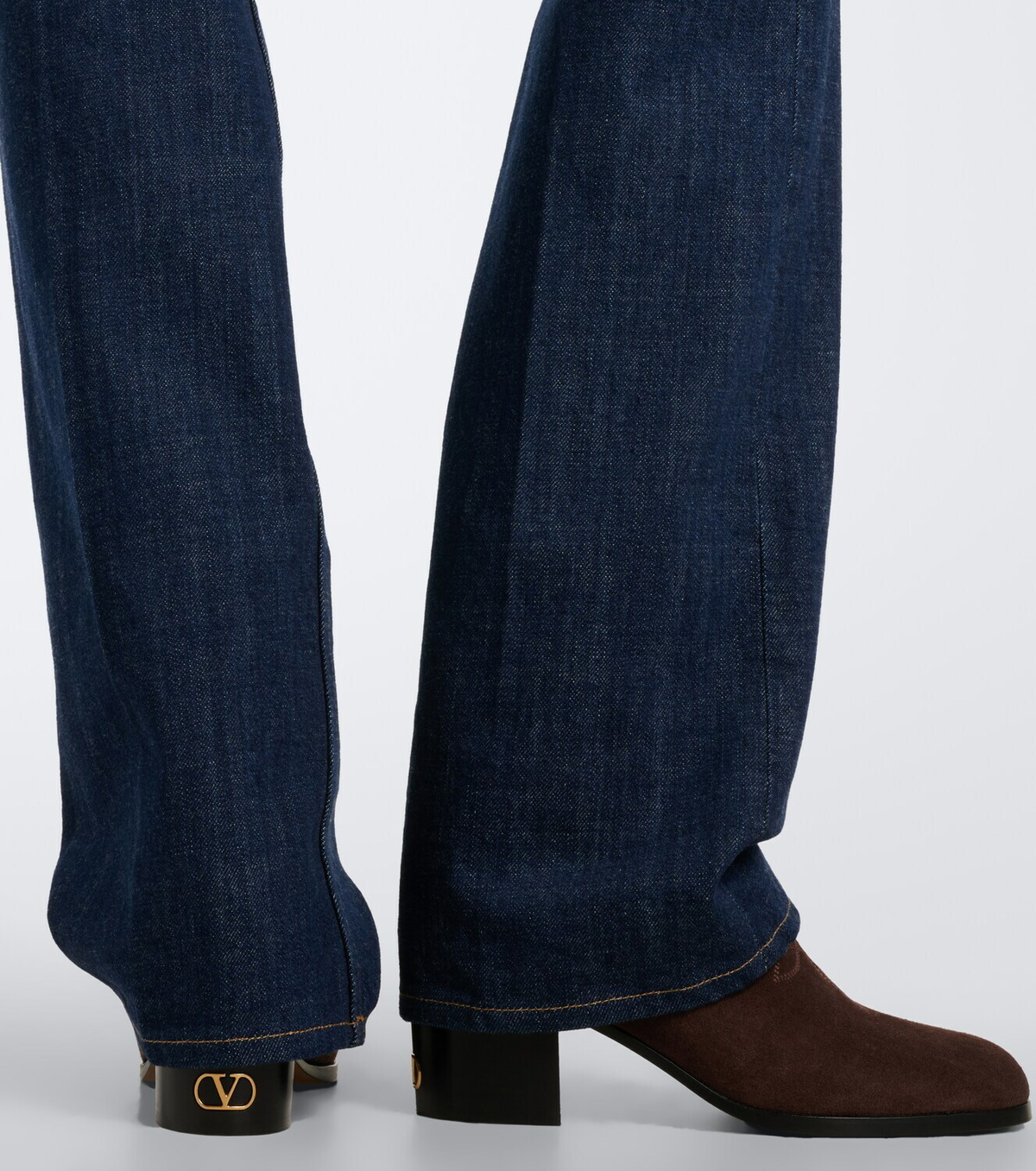Valentino Garavani Bard embroidered suede ankle boots