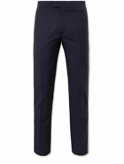 Paul Smith - Slim-Fit Satin-Trimmed Pleated Wool and Mohair-Blend Tuxedo Trousers - Black