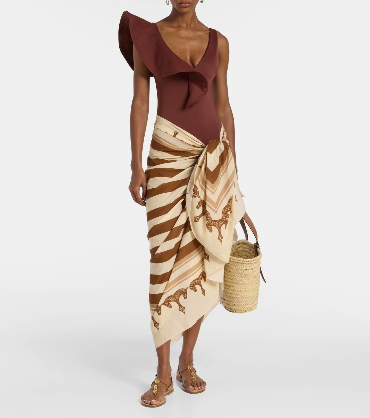 Johanna Ortiz Cotton printed beach cover-up