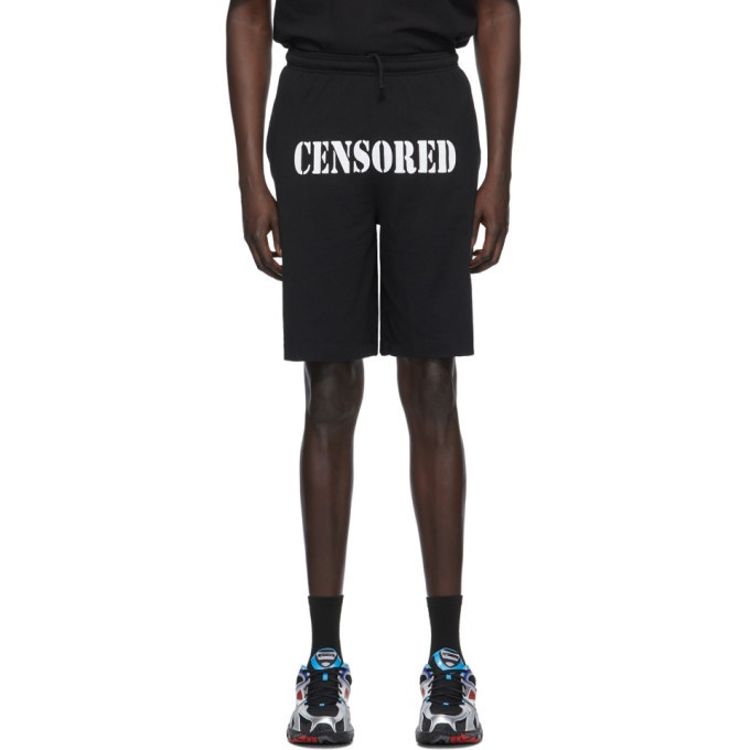 Photo: VETEMENTS Black Censored Shorts