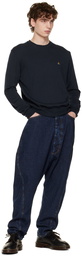 Vivienne Westwood Navy Embroidered Sweater