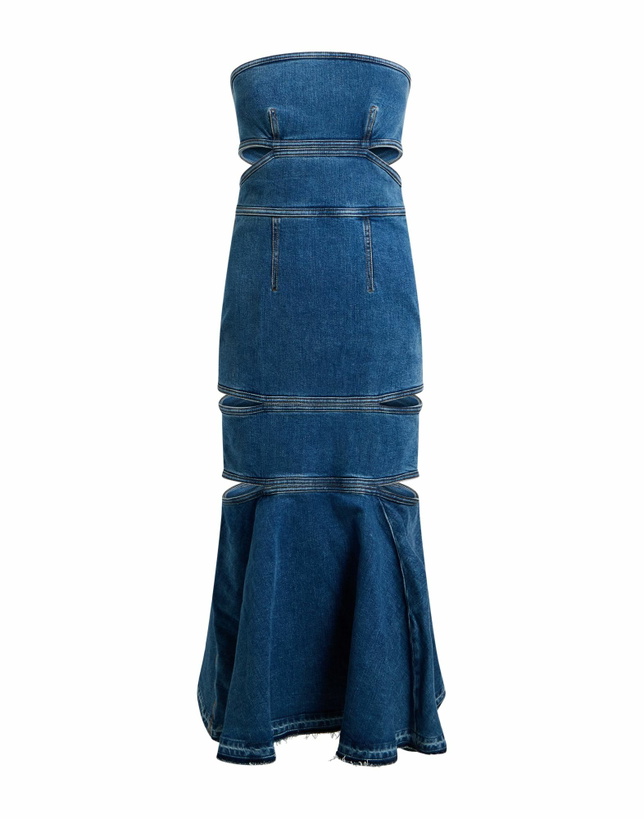 Photo: Mcqueen Womens Midi dress in Blue