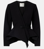 Roland Mouret Asymmetric draped crêpe blazer