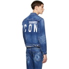 Dsquared2 Blue Denim Dan Icon Wash Jacket