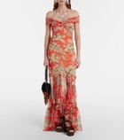 Etro Kalispera Small beaded suede shoulder bag