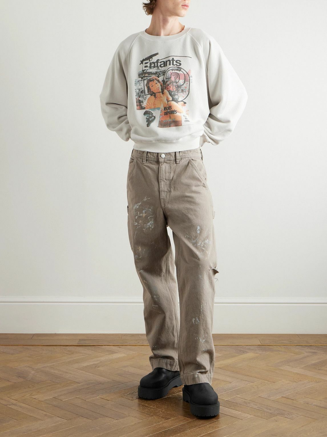 Enfants Riches Déprimés - Double Knee Painter Wide-Leg Distressed